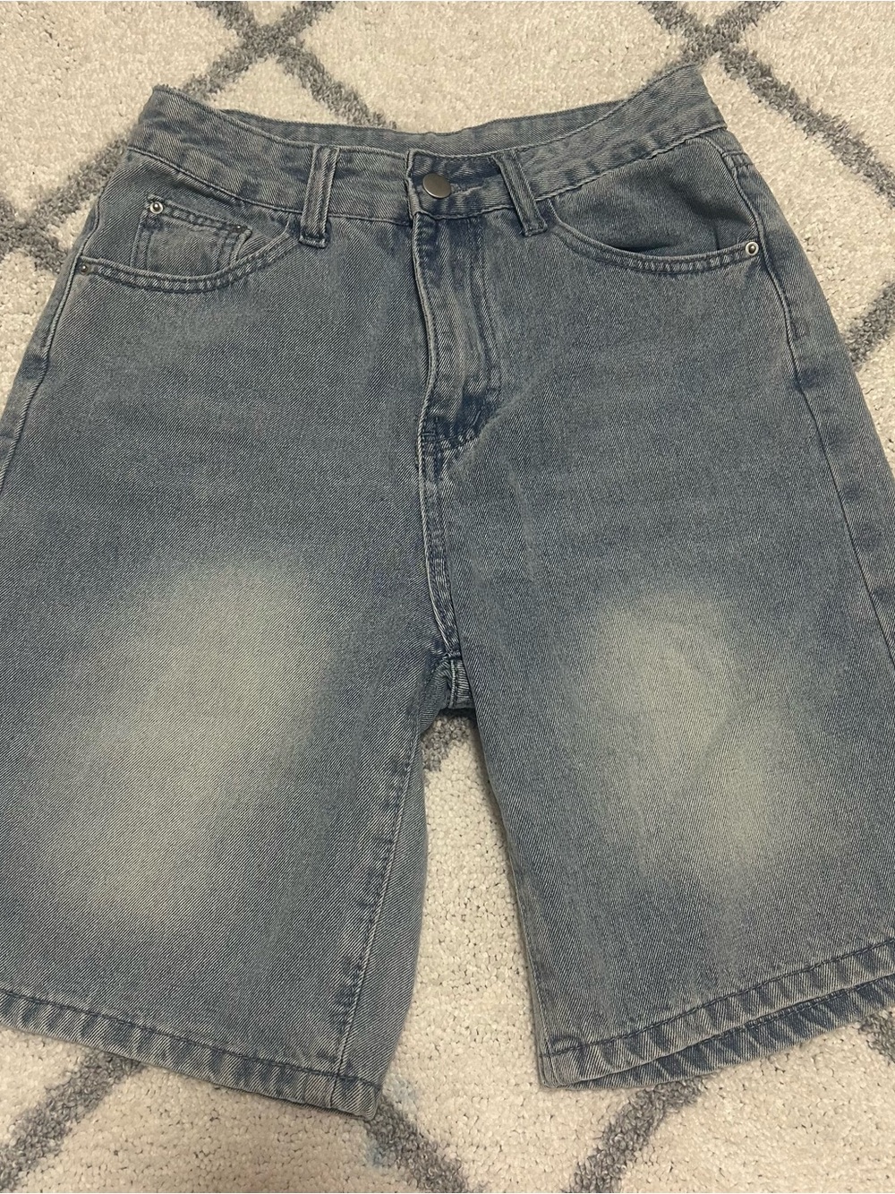 Classic Washed Denim jorts - light blue